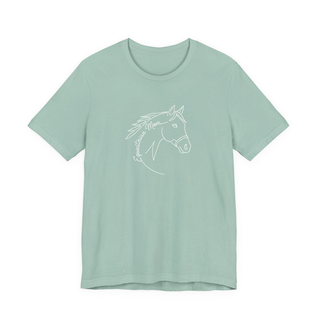 Equestrian Mom Horse Line Art Tee