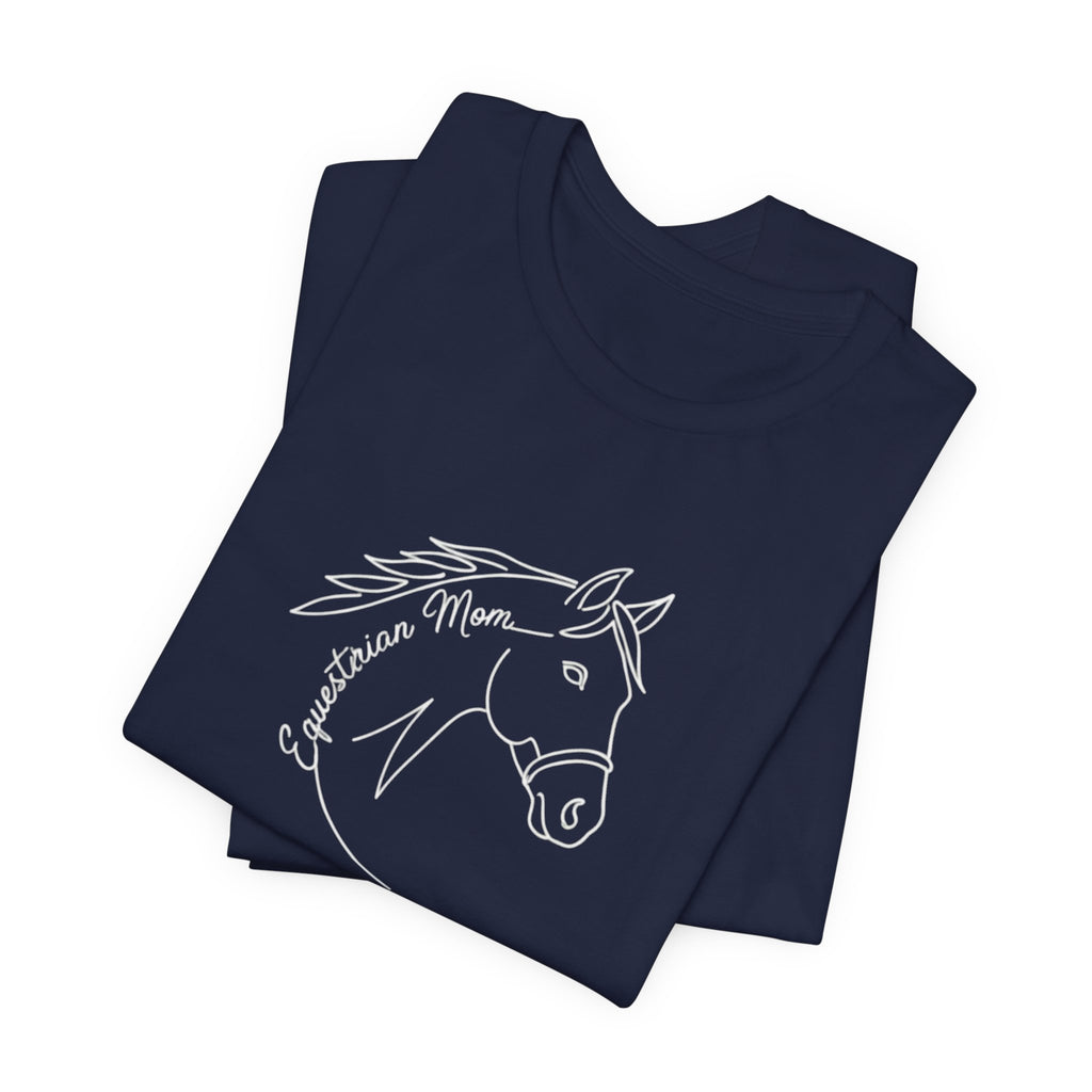 Equestrian Mom Horse Line Art Tee
