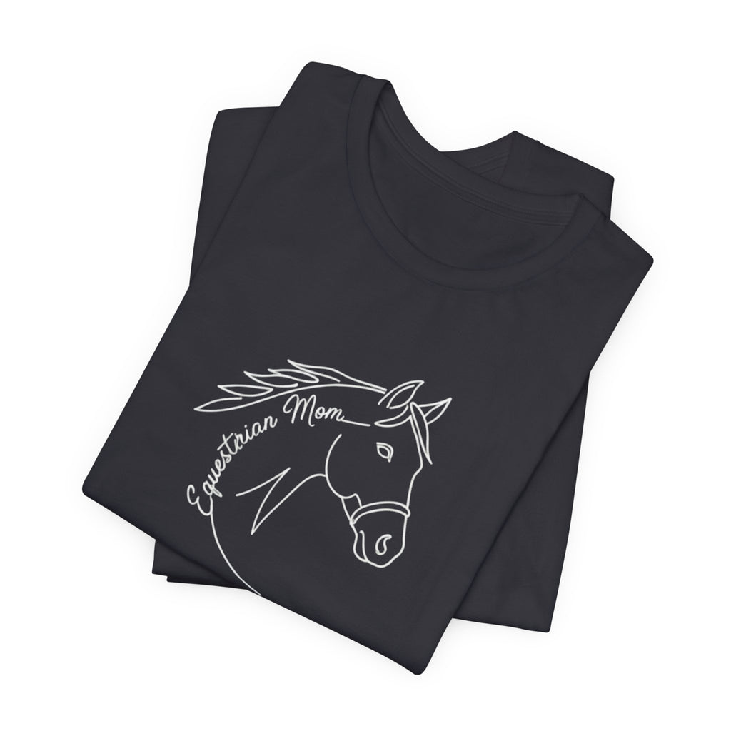 Equestrian Mom Horse Line Art Tee