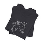 Equestrian Mom Horse Line Art Tee