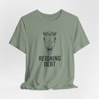 Reigning Debt Skull Crown Minimalist Graphic Tee