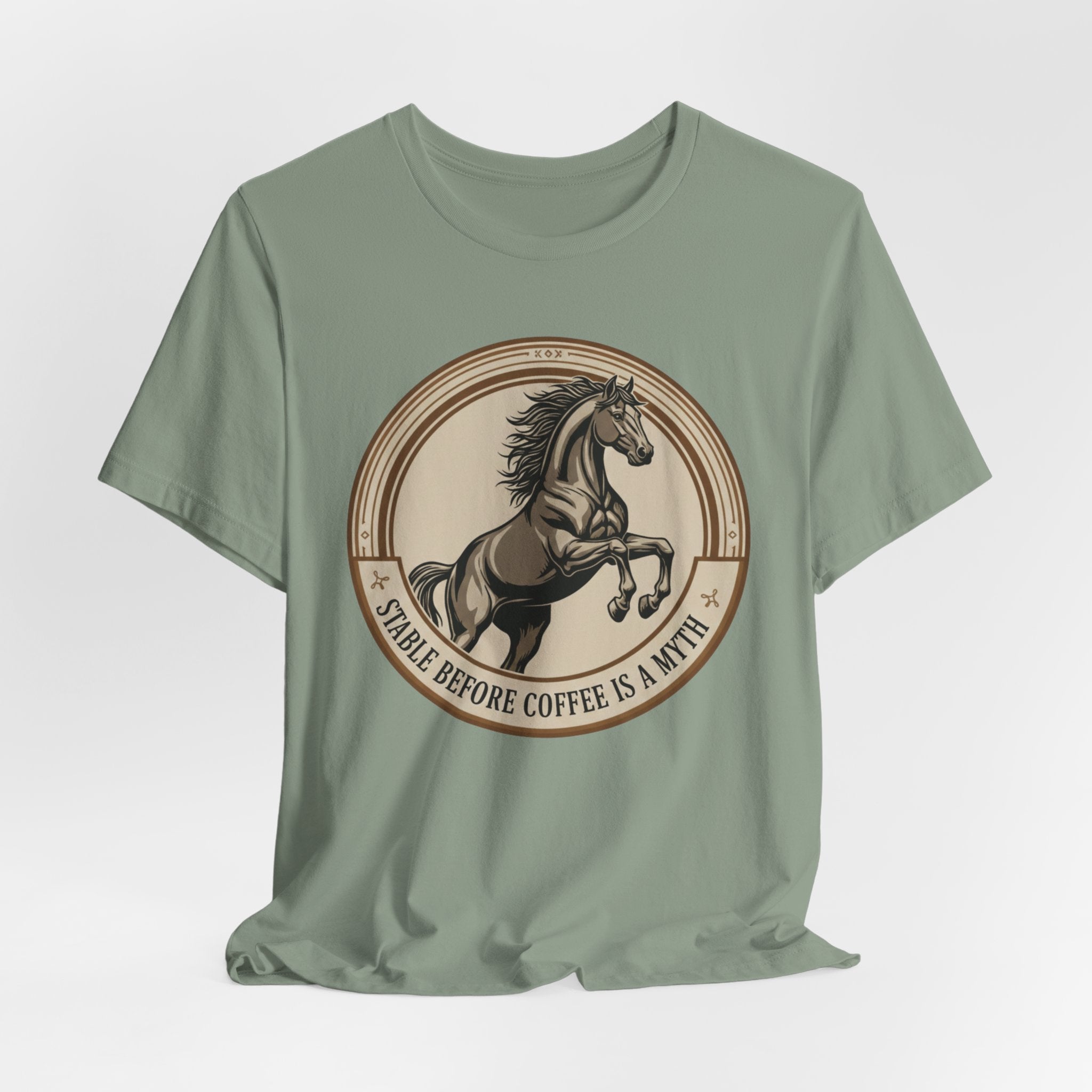 Stable Before Coffee Is A Myth - Short Sleeve Shirt