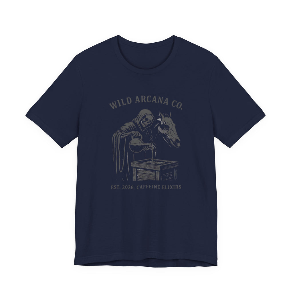 Wild Arcana Co. Tee - Grim Reaper Coffee Illustration Shirt