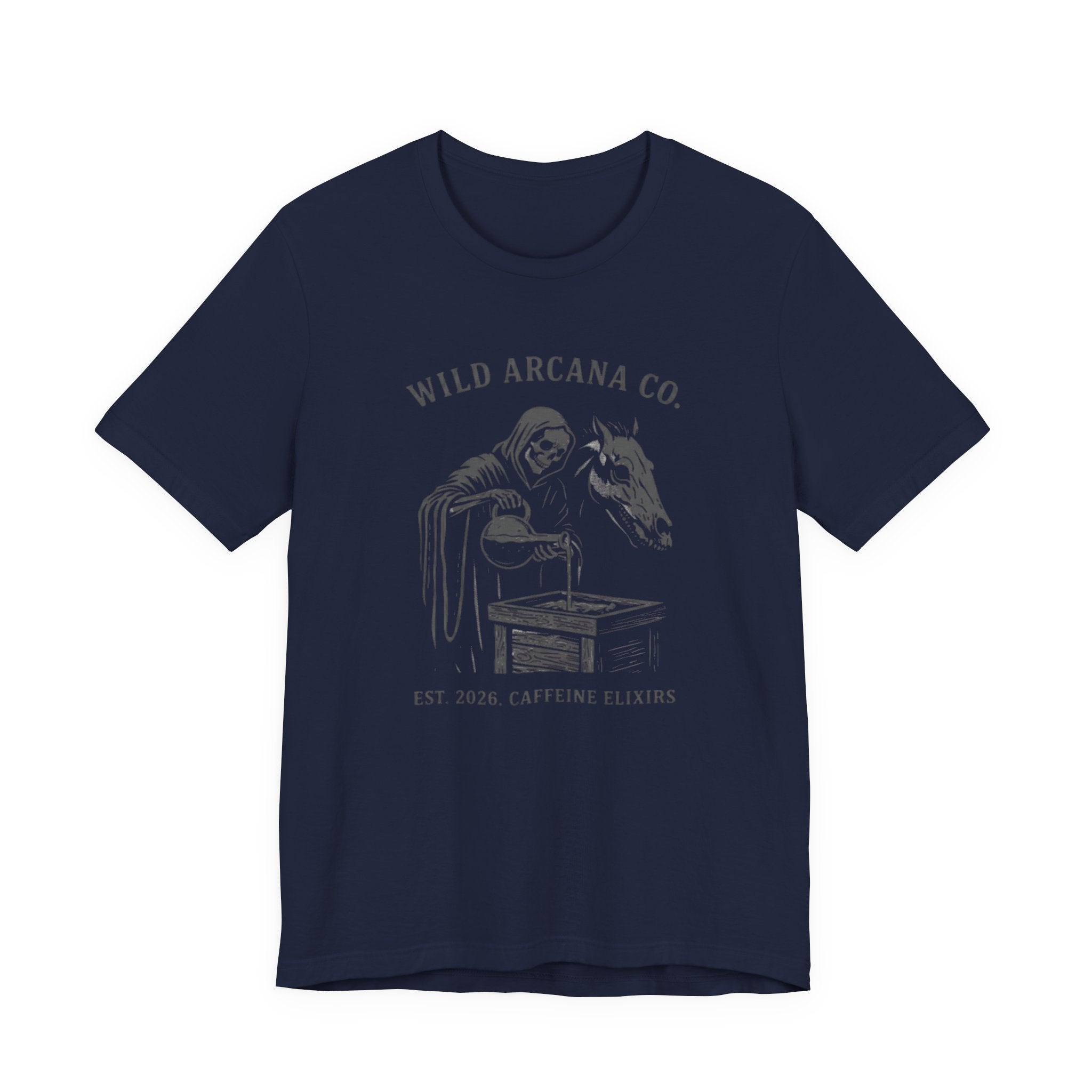 Wild Arcana Co. Tee - Grim Reaper Coffee Illustration Shirt