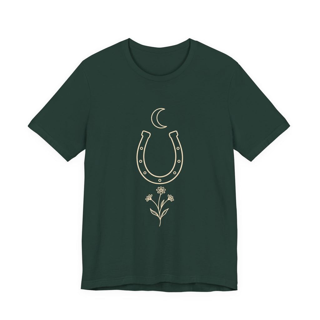Moon Horseshoe Flower Tee