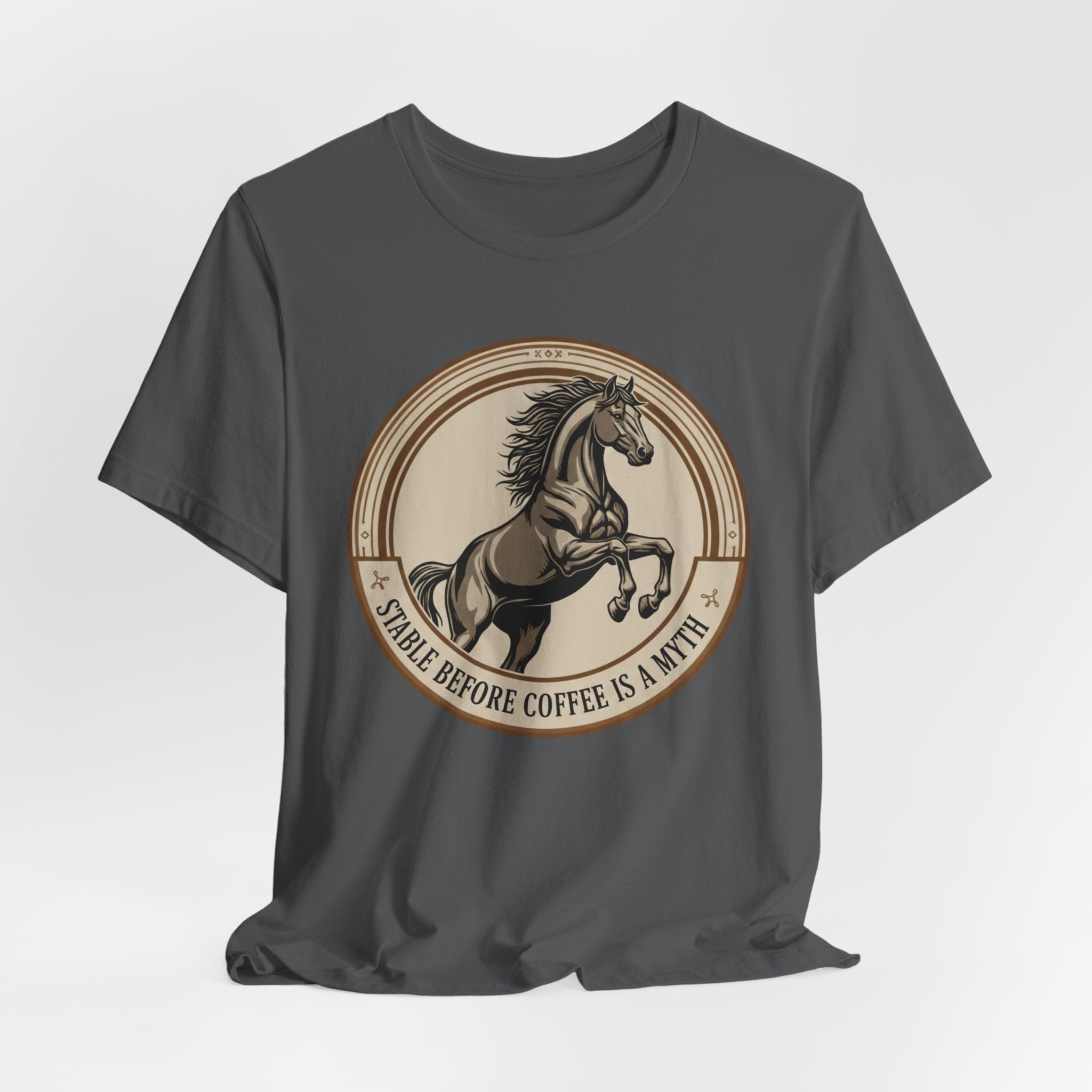 Stable Before Coffee Is A Myth - Short Sleeve Shirt