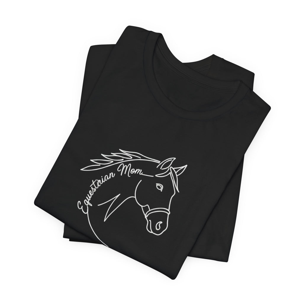 Equestrian Mom Horse Line Art Tee
