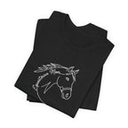 Equestrian Mom Horse Line Art Tee