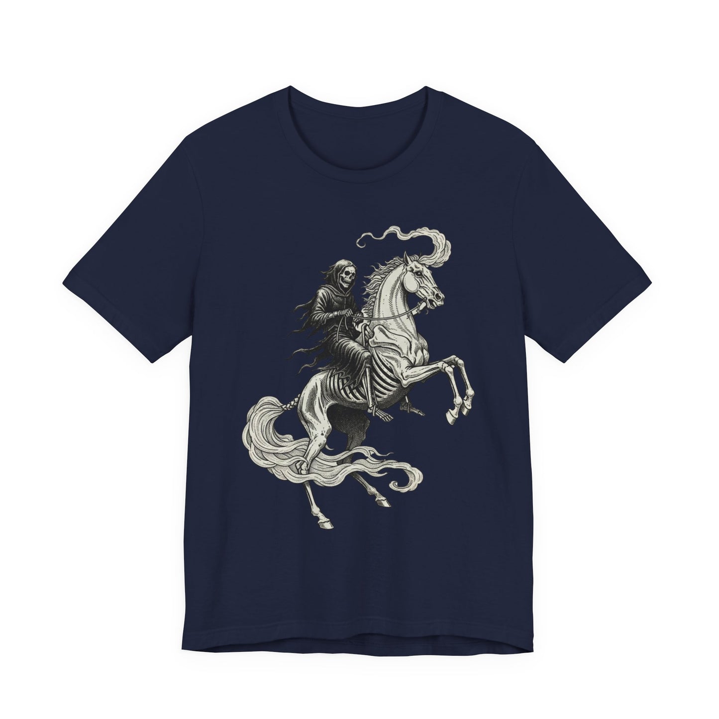 Death Rider Horse Graphic T‑Shirt – Gothic Dark Fantasy Tee