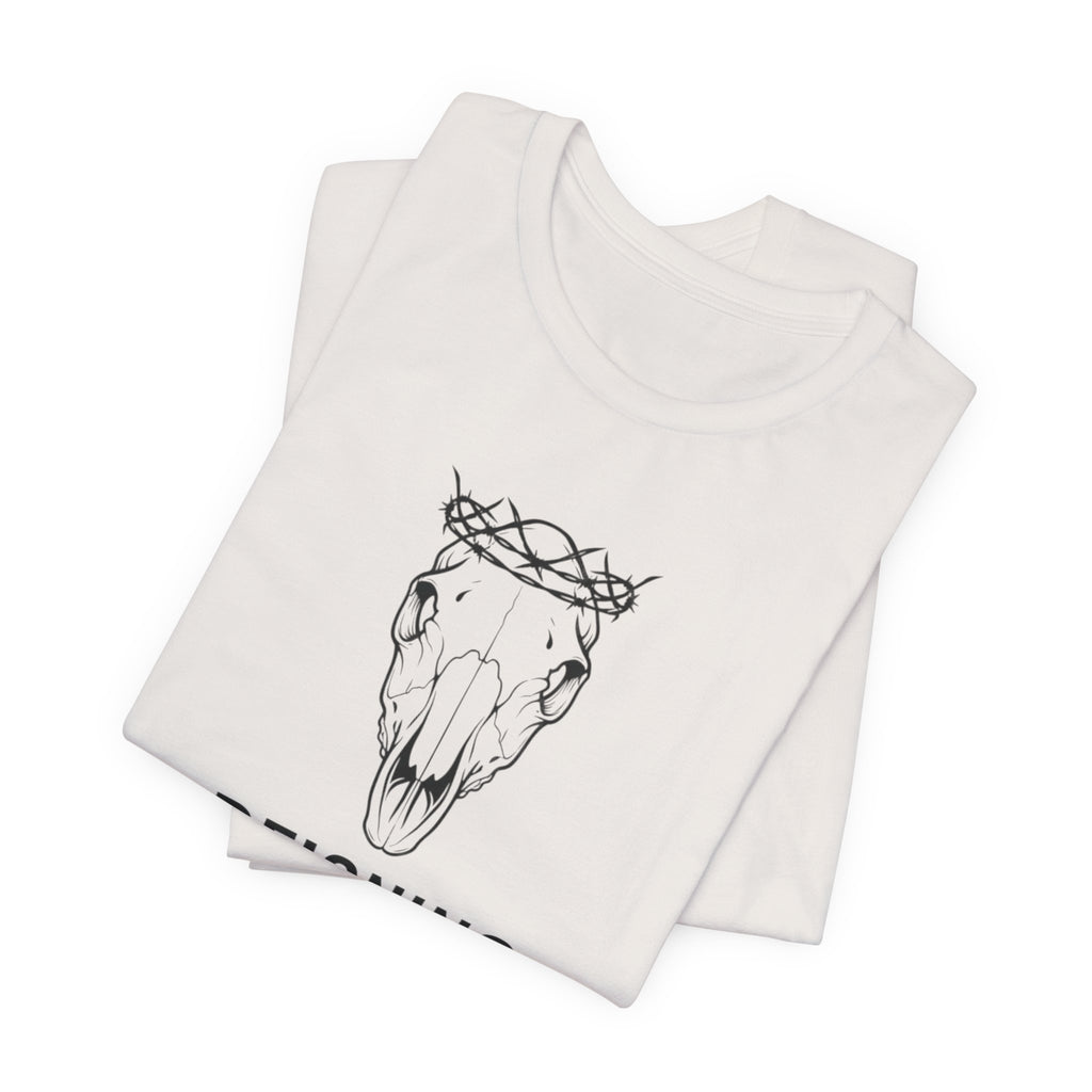 Reigning Debt Skull Crown Minimalist Graphic Tee