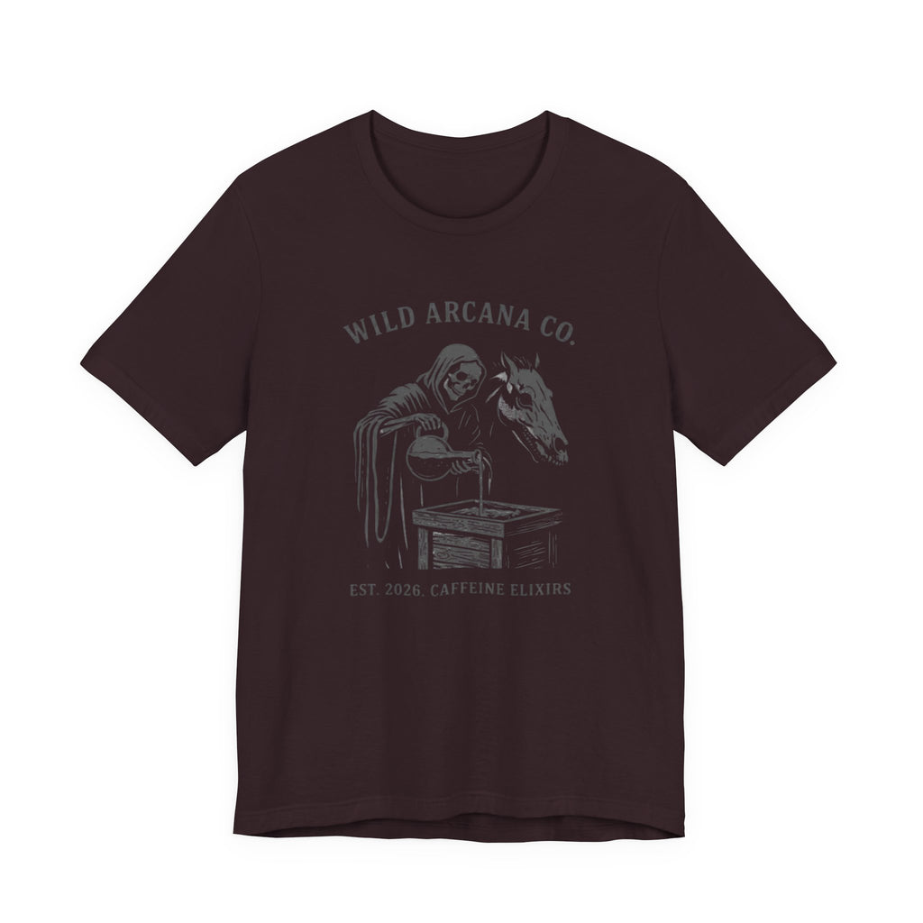 Wild Arcana Co. Tee - Grim Reaper Coffee Illustration Shirt