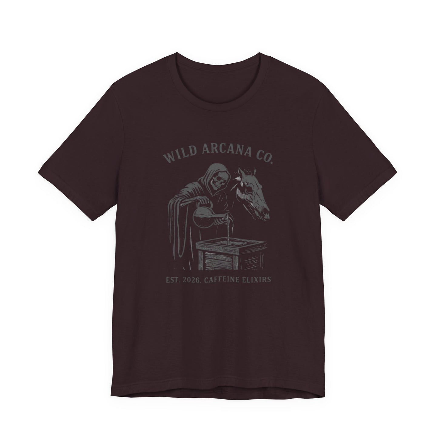 Wild Arcana Co. Tee — Grim Reaper Coffee Illustration Shirt