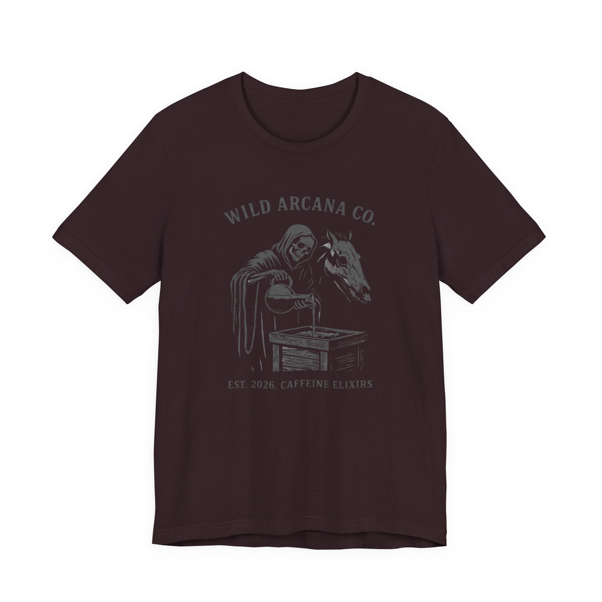 Wild Arcana Co. Tee - Grim Reaper Coffee Illustration Shirt