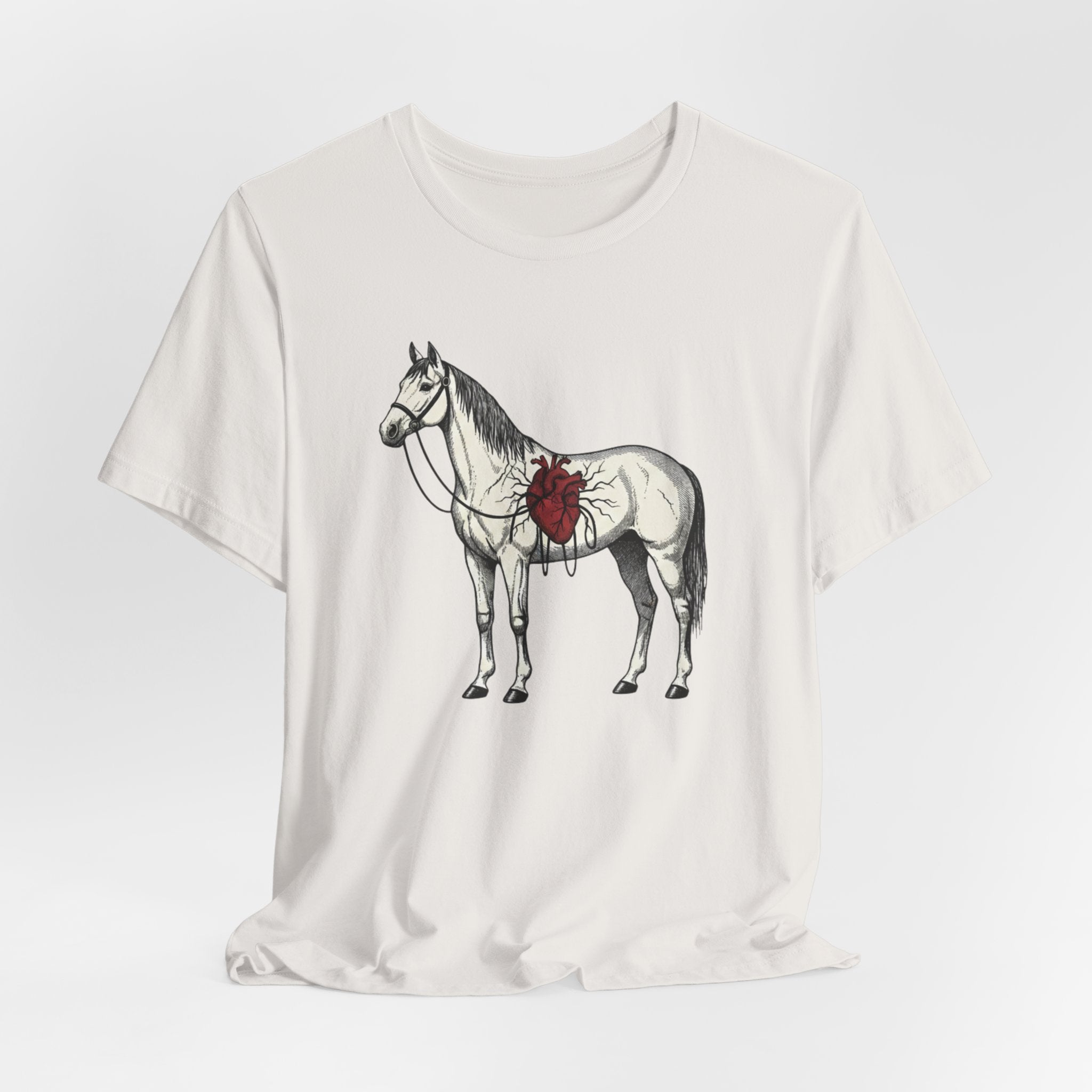 Illustrated Stallion with Heart Graphic