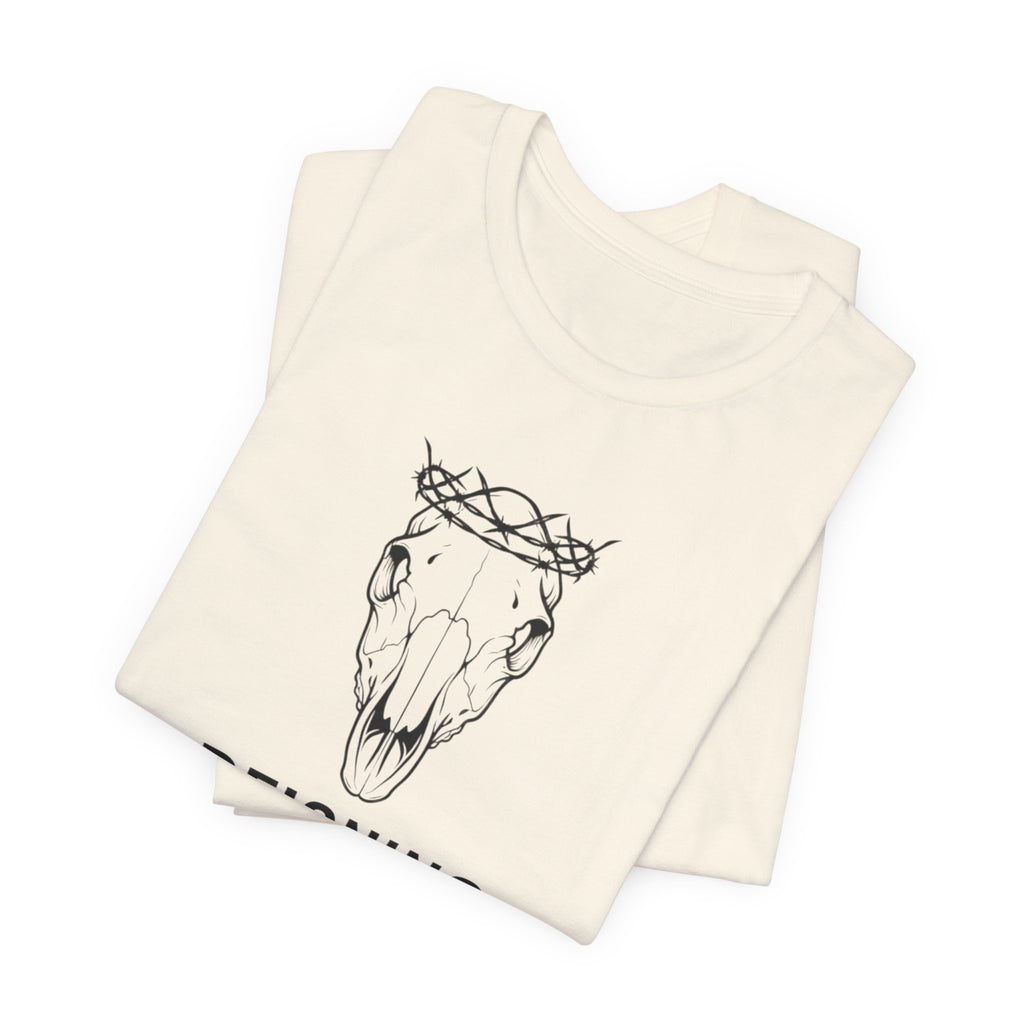 Reigning Debt Skull Crown Minimalist Graphic Tee