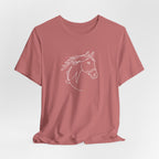 Equestrian Mom Horse Line Art Tee