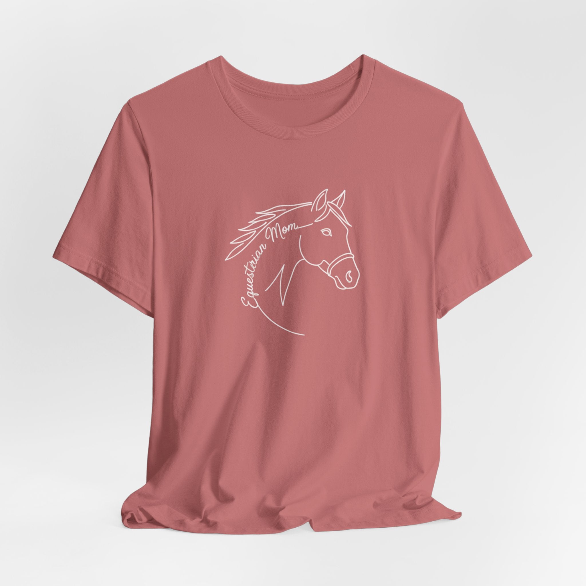 Equestrian Mom Horse Line Art Tee
