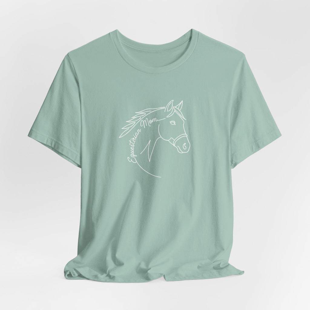 Equestrian Mom Horse Line Art Tee