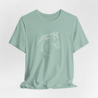 Equestrian Mom Horse Line Art Tee
