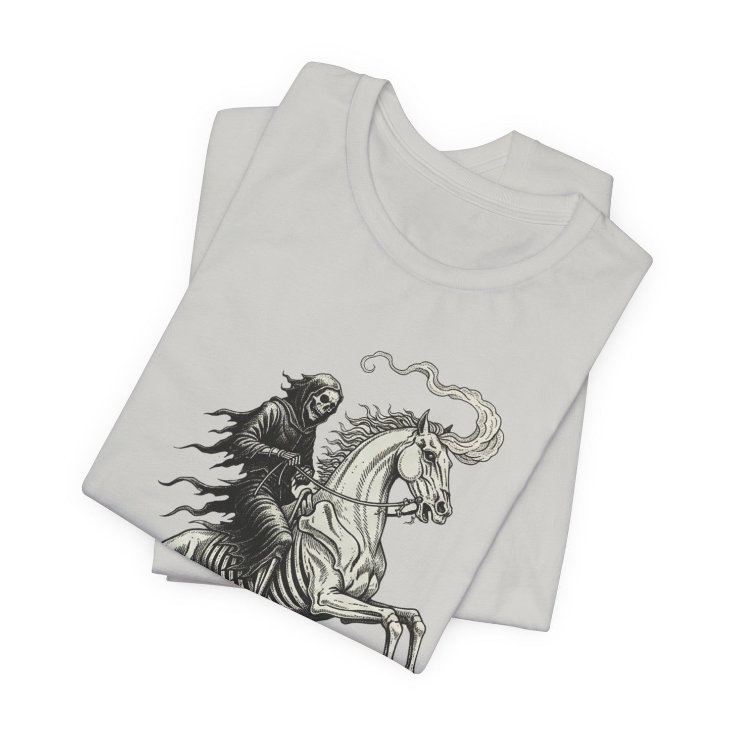 Death Rider Horse Graphic T‑Shirt – Gothic Dark Fantasy Tee
