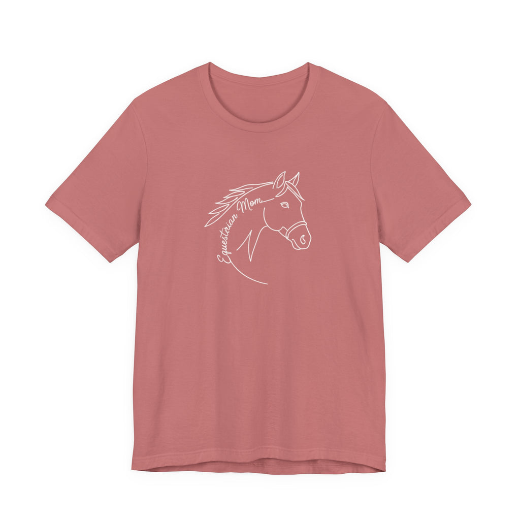 Equestrian Mom Horse Line Art Tee