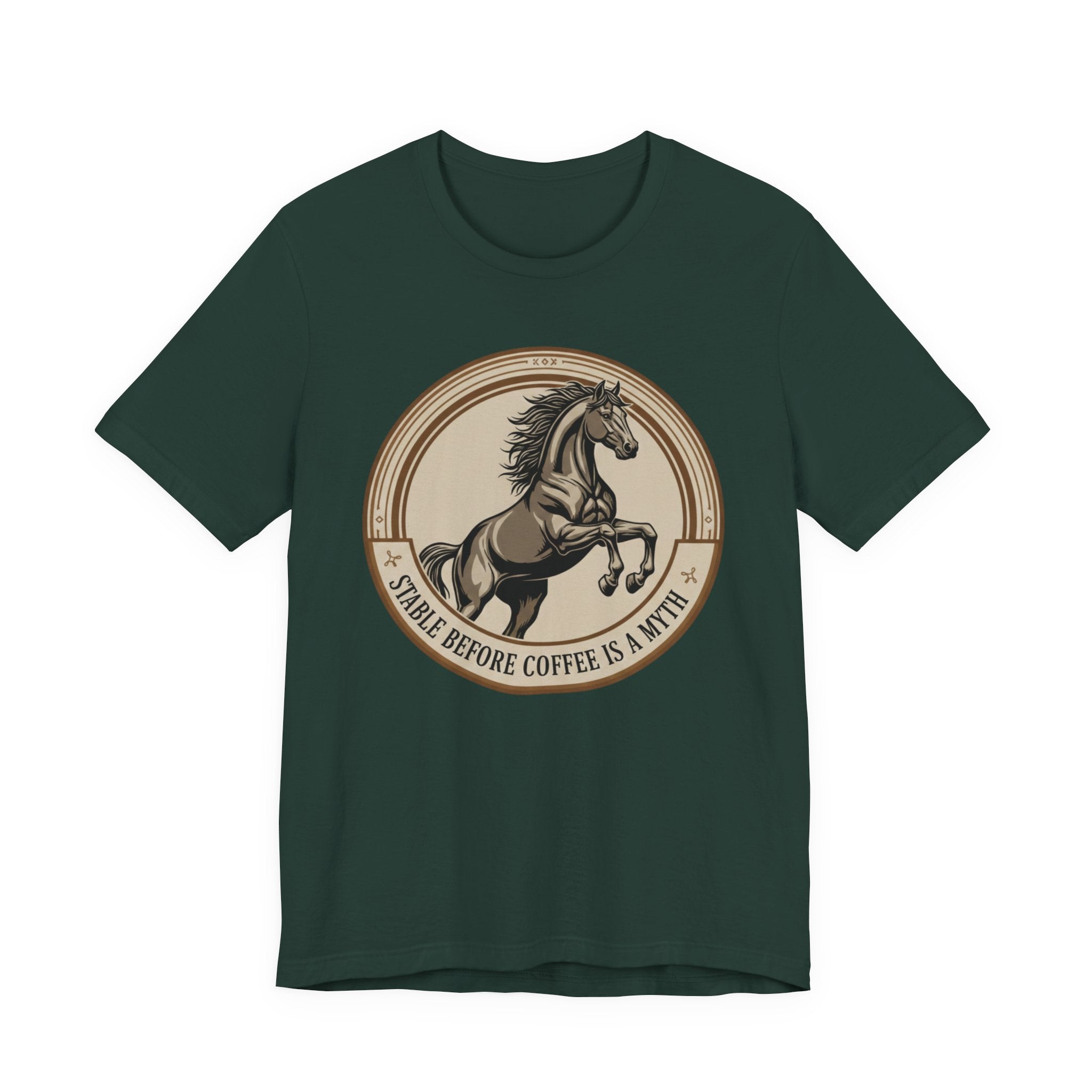 Stable Before Coffee Is A Myth - Short Sleeve Shirt