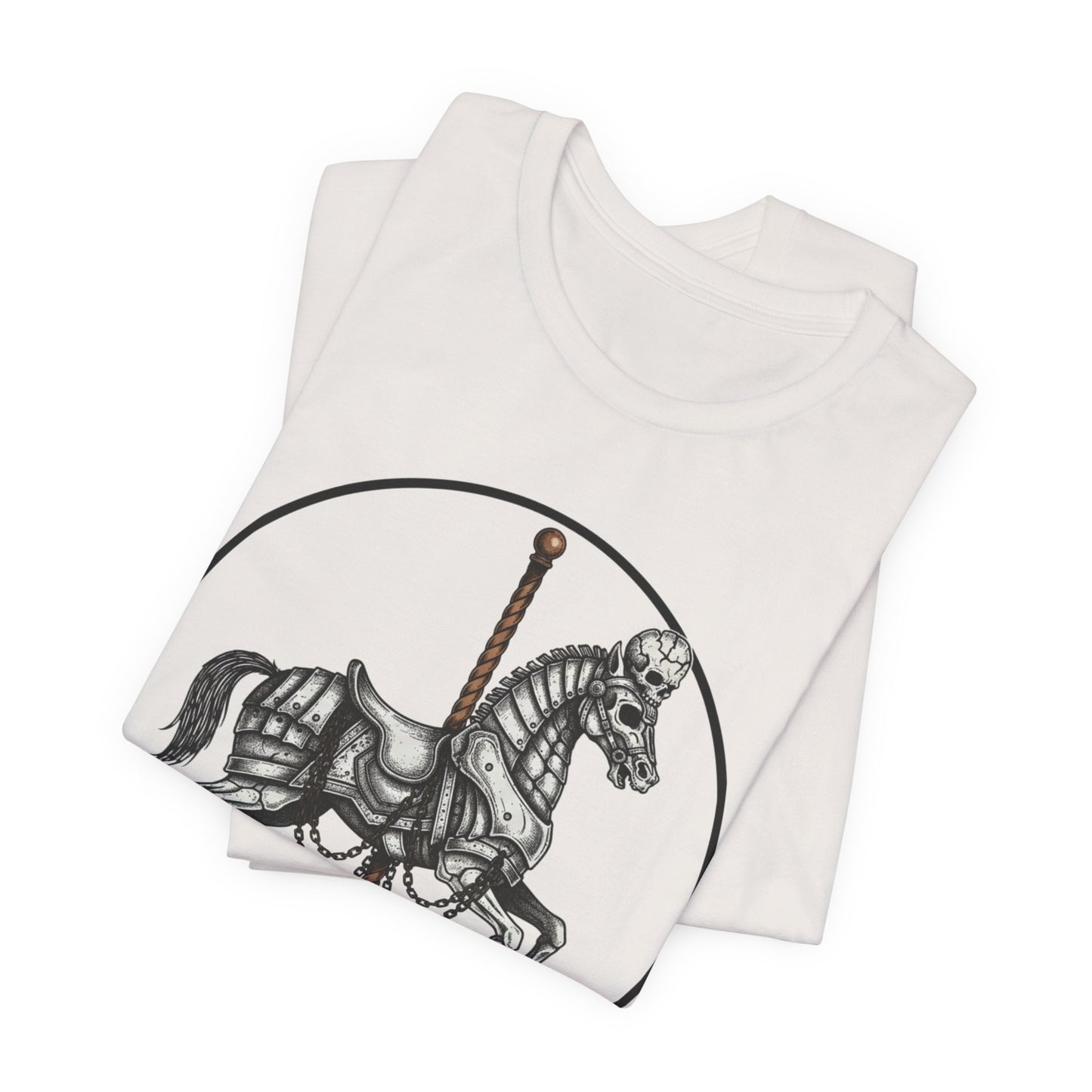 Skeleton Carousel Horse T‑Shirt — Gothic Carousel Tee