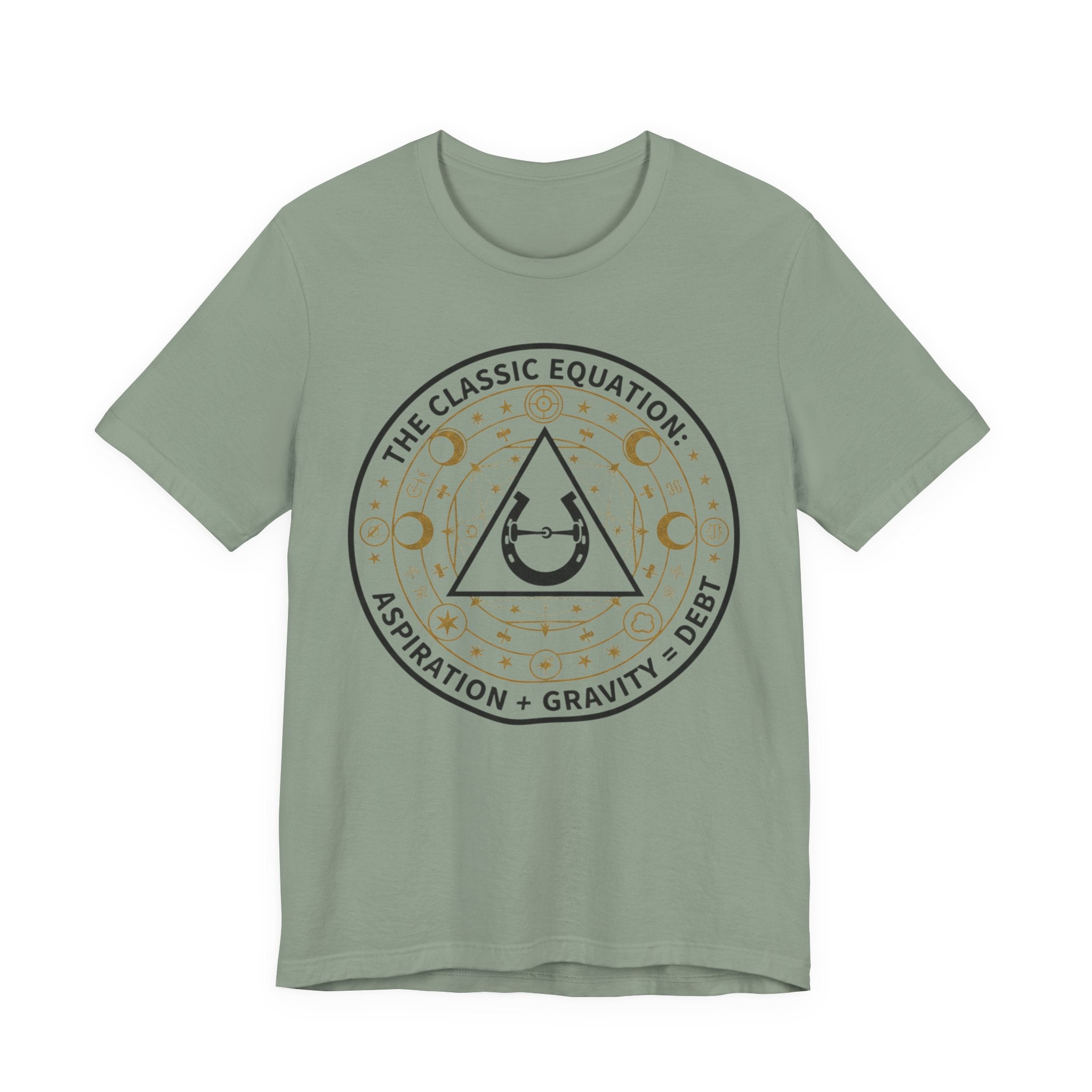 Classic Equation Tee - "Aspiration + Gravity = Debt"