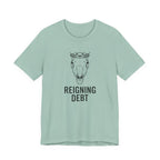 Reigning Debt Skull Crown Minimalist Graphic Tee
