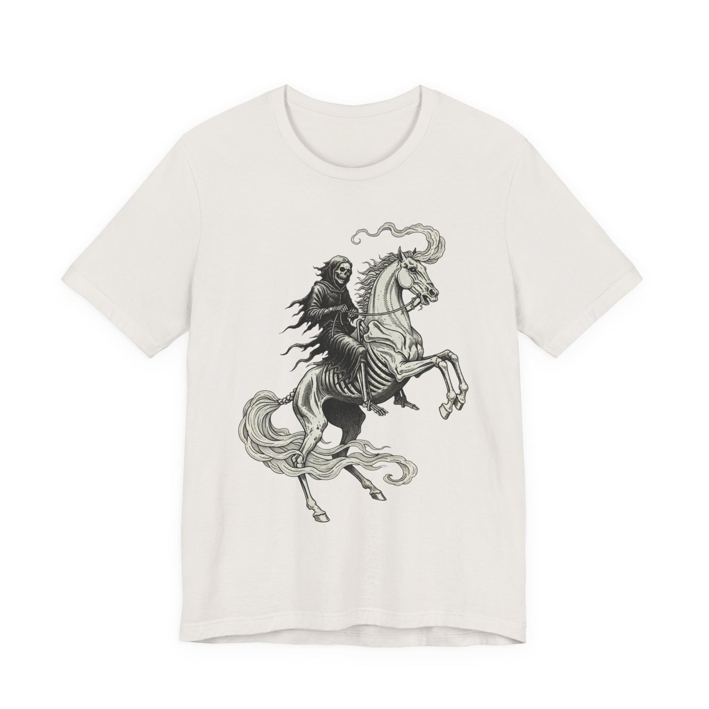 Death Rider Horse Graphic T‑Shirt – Gothic Dark Fantasy Tee