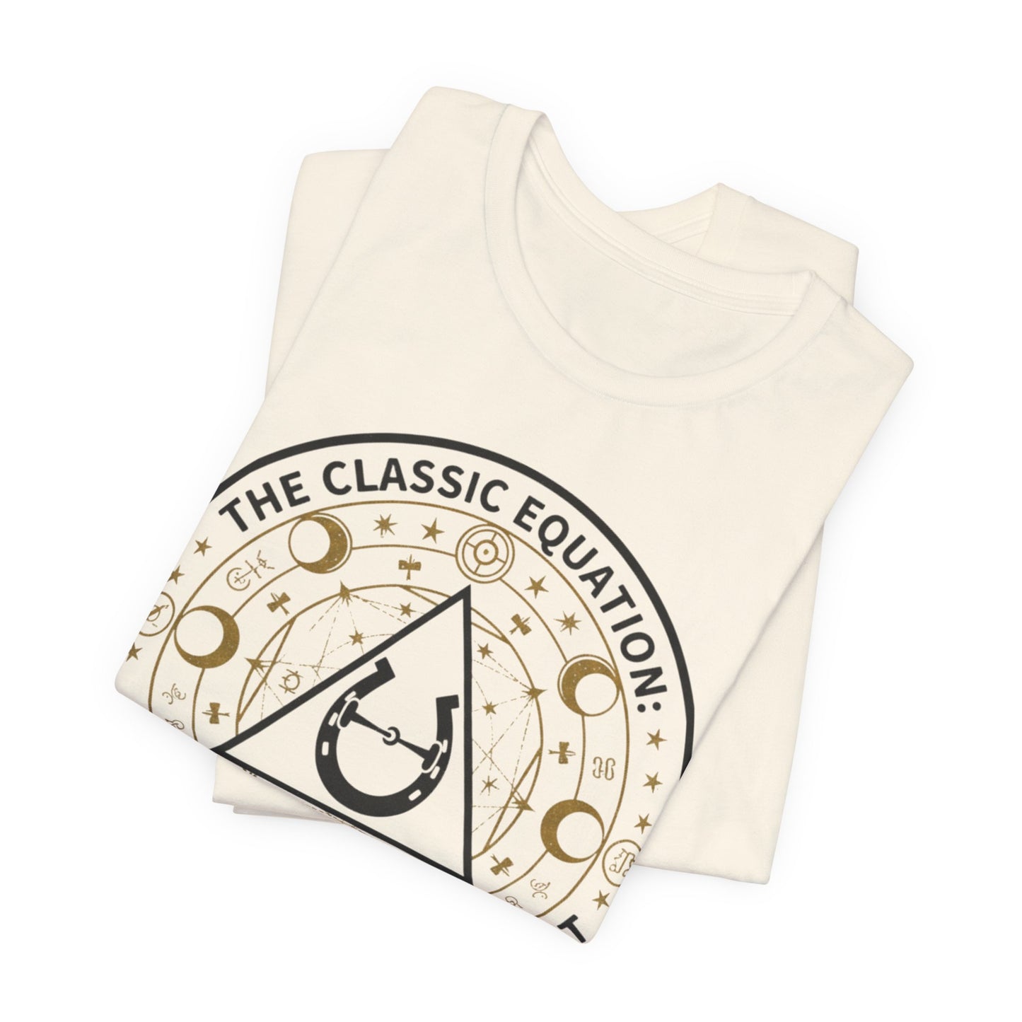 Classic Equation Tee — "Aspiration + Gravity = Debt" Astral Graphic T-Shirt