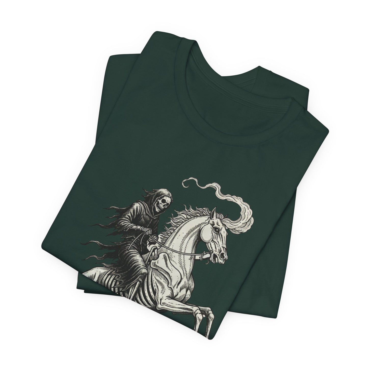 Death Rider Horse Graphic T‑Shirt – Gothic Dark Fantasy Tee