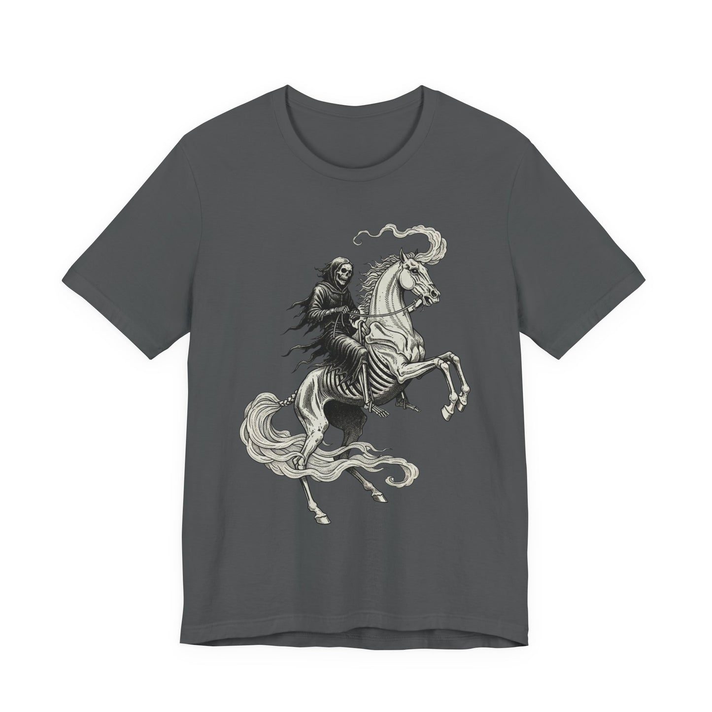 Death Rider Horse Graphic T‑Shirt – Gothic Dark Fantasy Tee