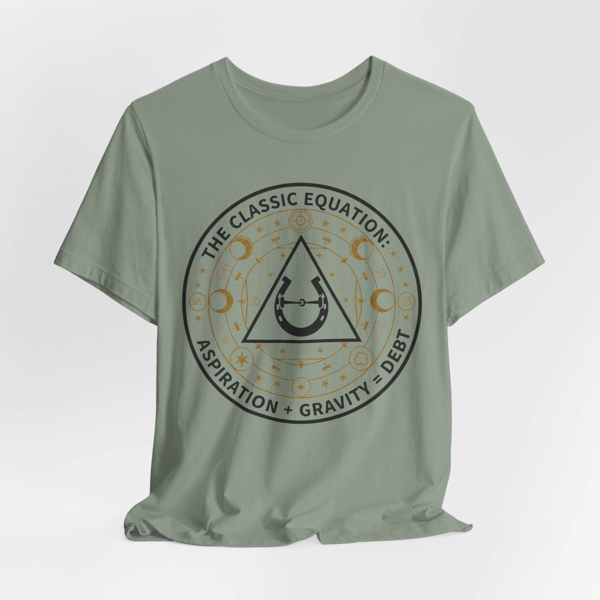 Classic Equation Tee - "Aspiration + Gravity = Debt"