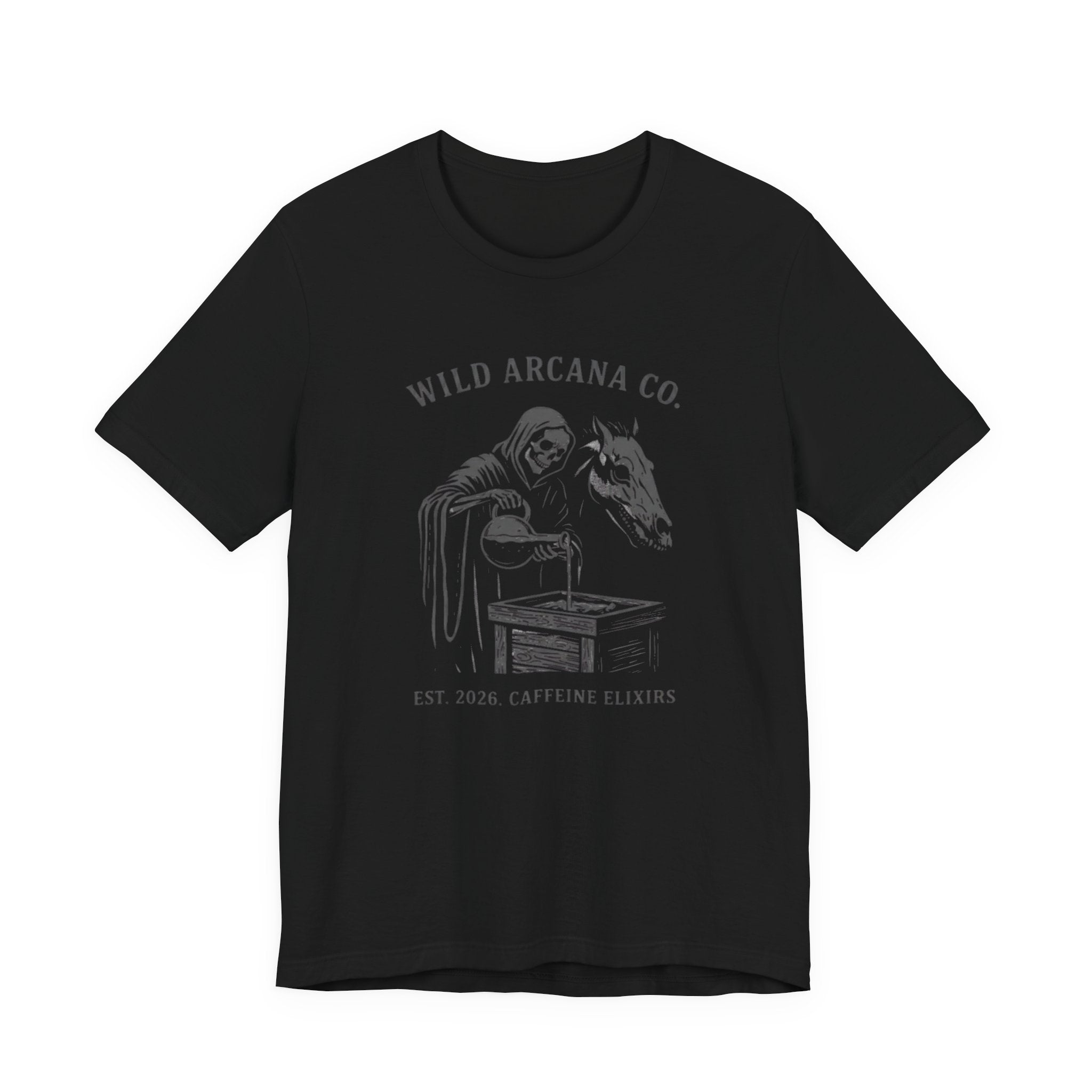 Wild Arcana Co. Tee - Grim Reaper Coffee Illustration Shirt