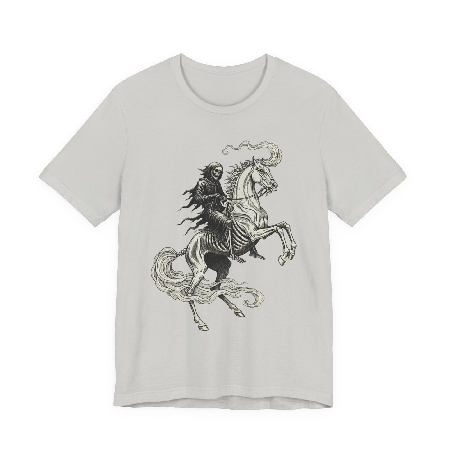 Death Rider Horse Graphic T‑Shirt – Gothic Dark Fantasy Tee