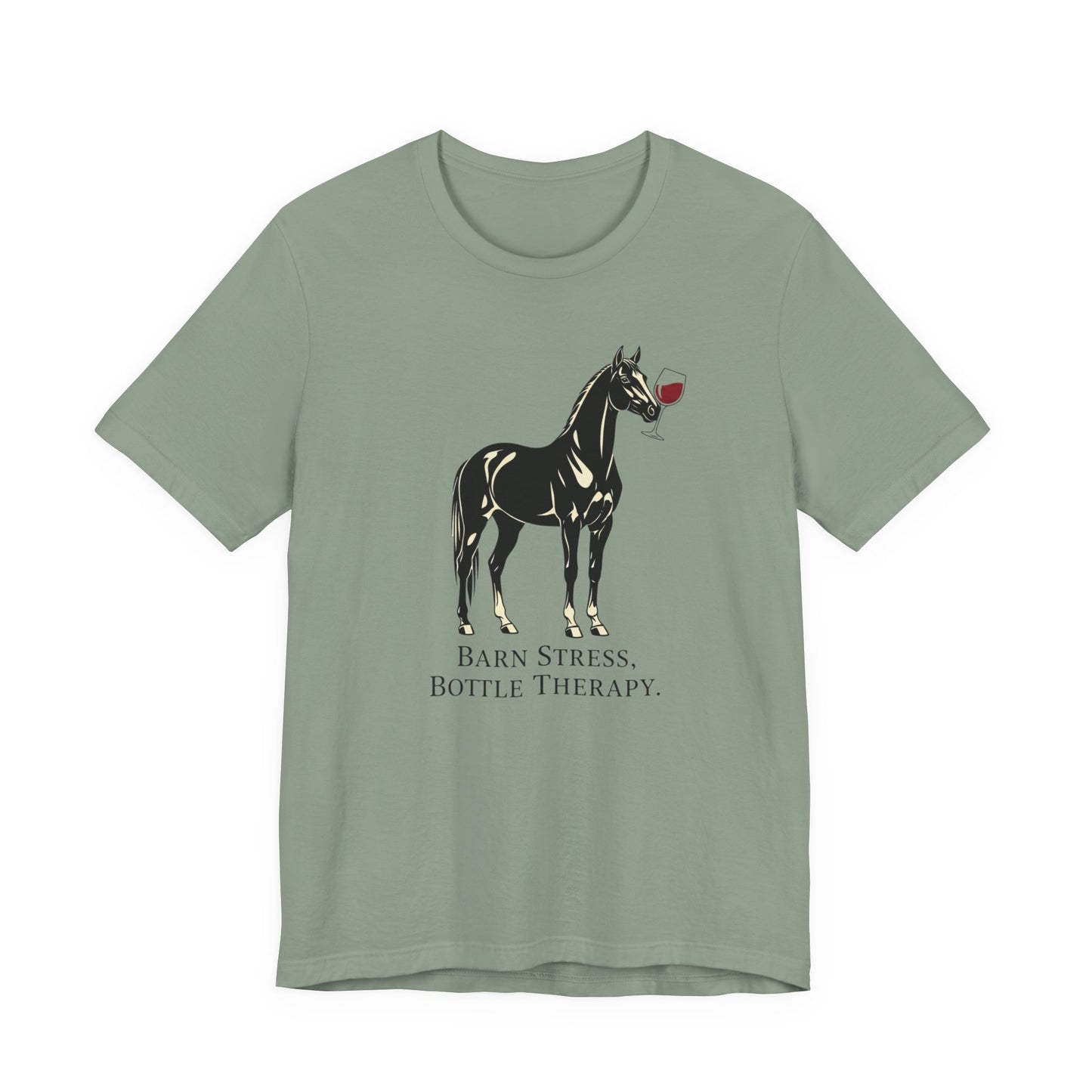 Horse Tee — "Barn Stress, Bottle Therapy" Graphic T‑Shirt