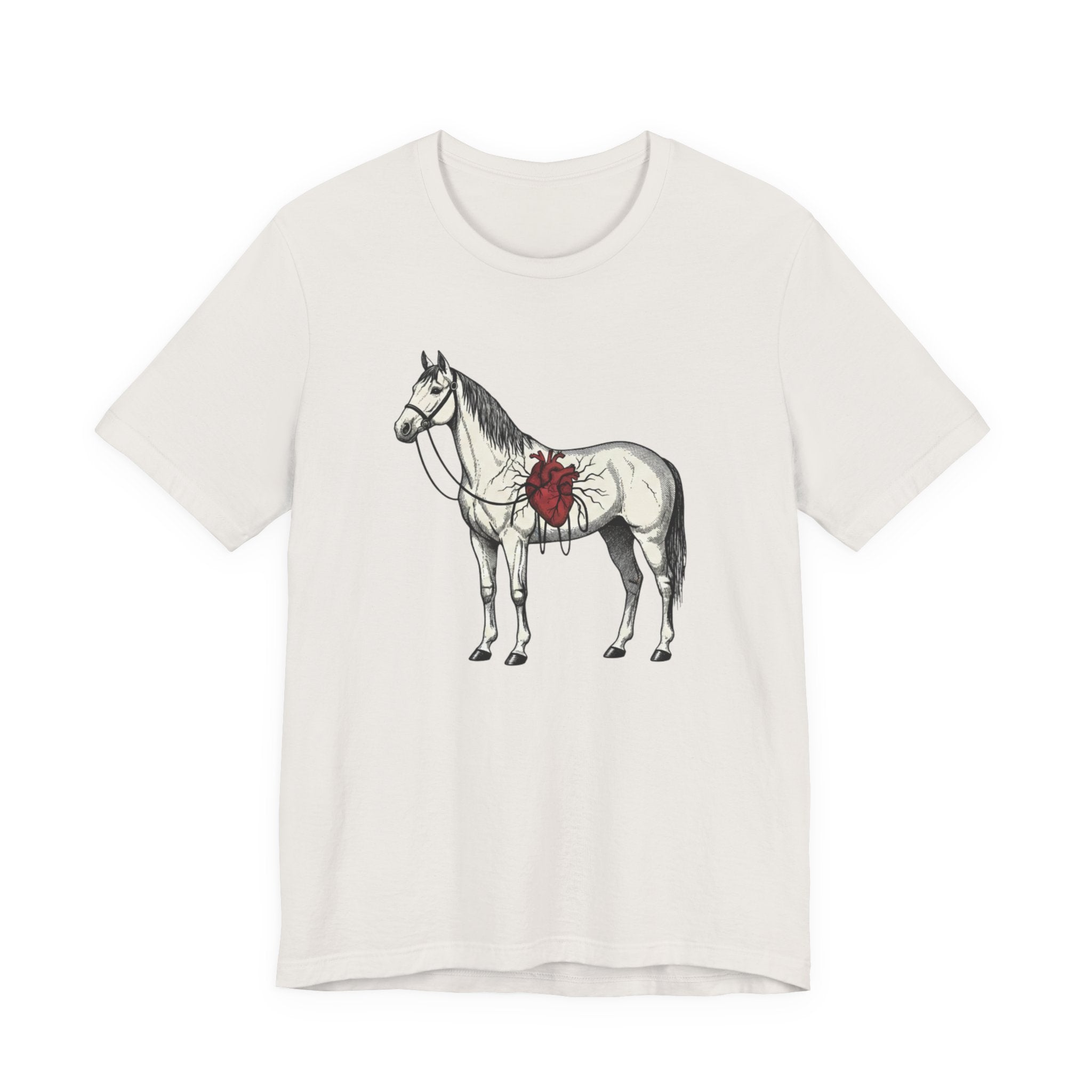 Illustrated Stallion with Heart Graphic
