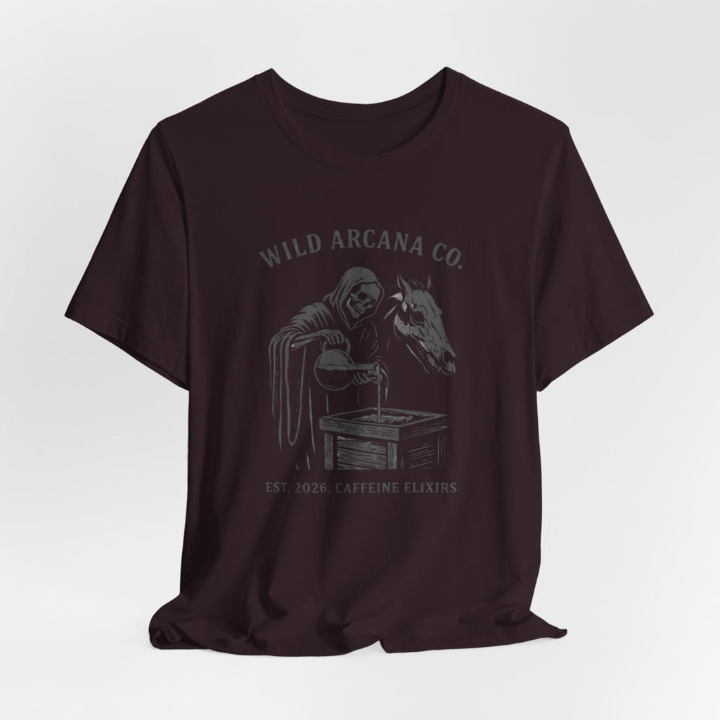 Wild Arcana Co. Tee - Grim Reaper Coffee Illustration Shirt