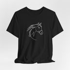 Equestrian Mom Horse Line Art Tee