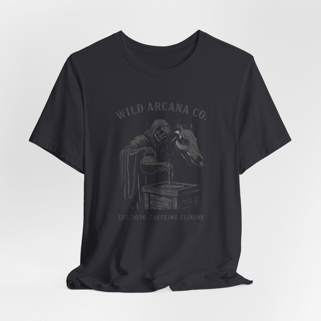 Wild Arcana Co. Tee - Grim Reaper Coffee Illustration Shirt