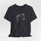 Equestrian Mom Horse Line Art Tee