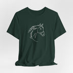 Equestrian Mom Horse Line Art Tee
