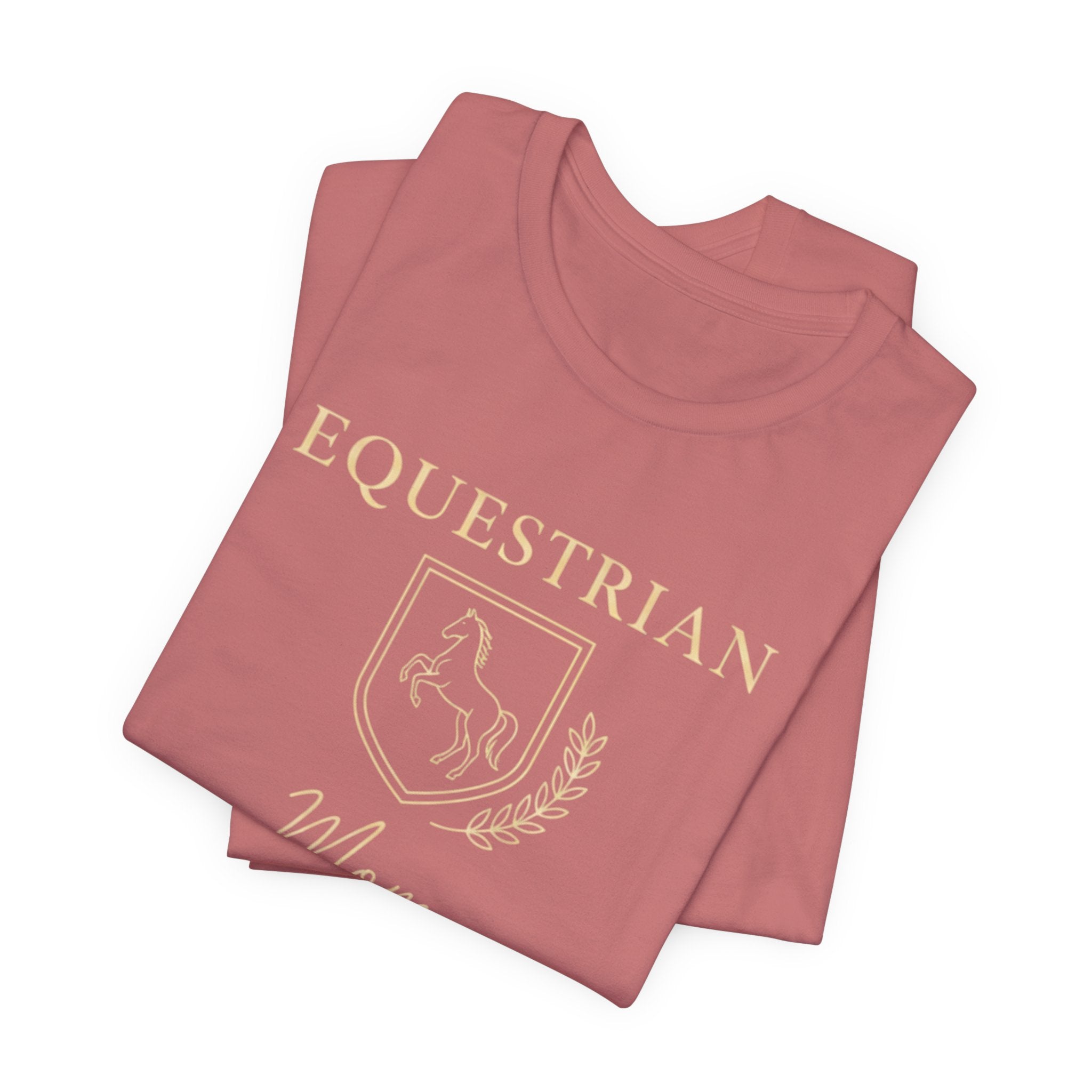 Vintage Crest Horse Rider Shirt for Equestrian Moms