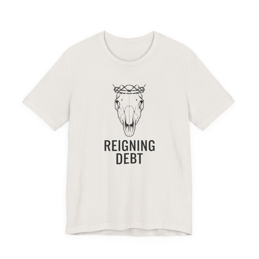Reigning Debt Skull Crown Minimalist Graphic Tee