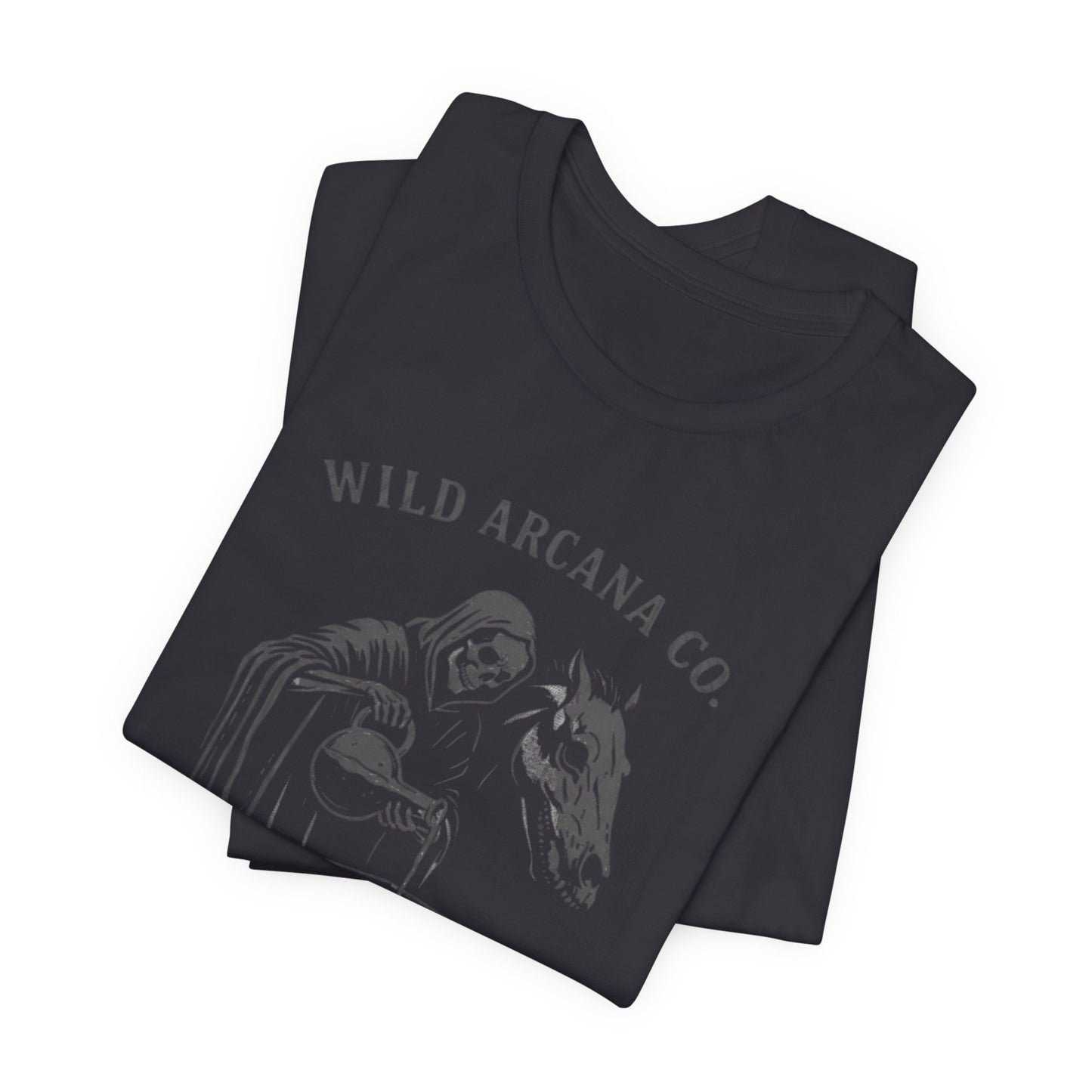 Wild Arcana Co. Tee — Grim Reaper Coffee Illustration Shirt