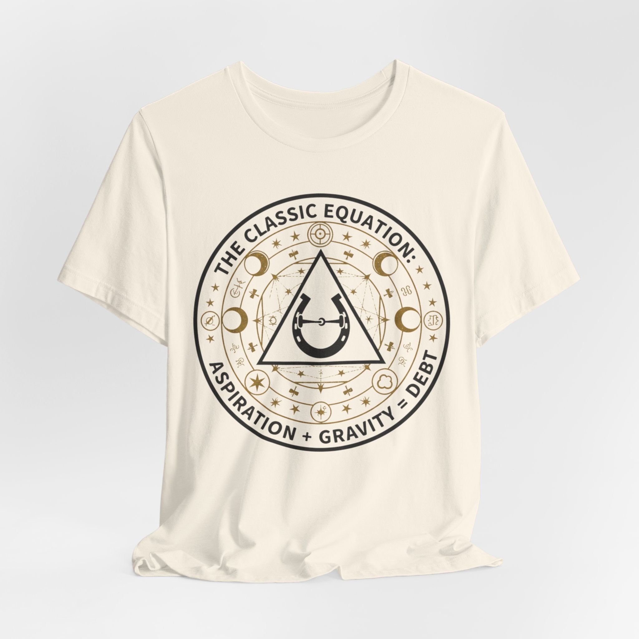 Classic Equation Tee - "Aspiration + Gravity = Debt"