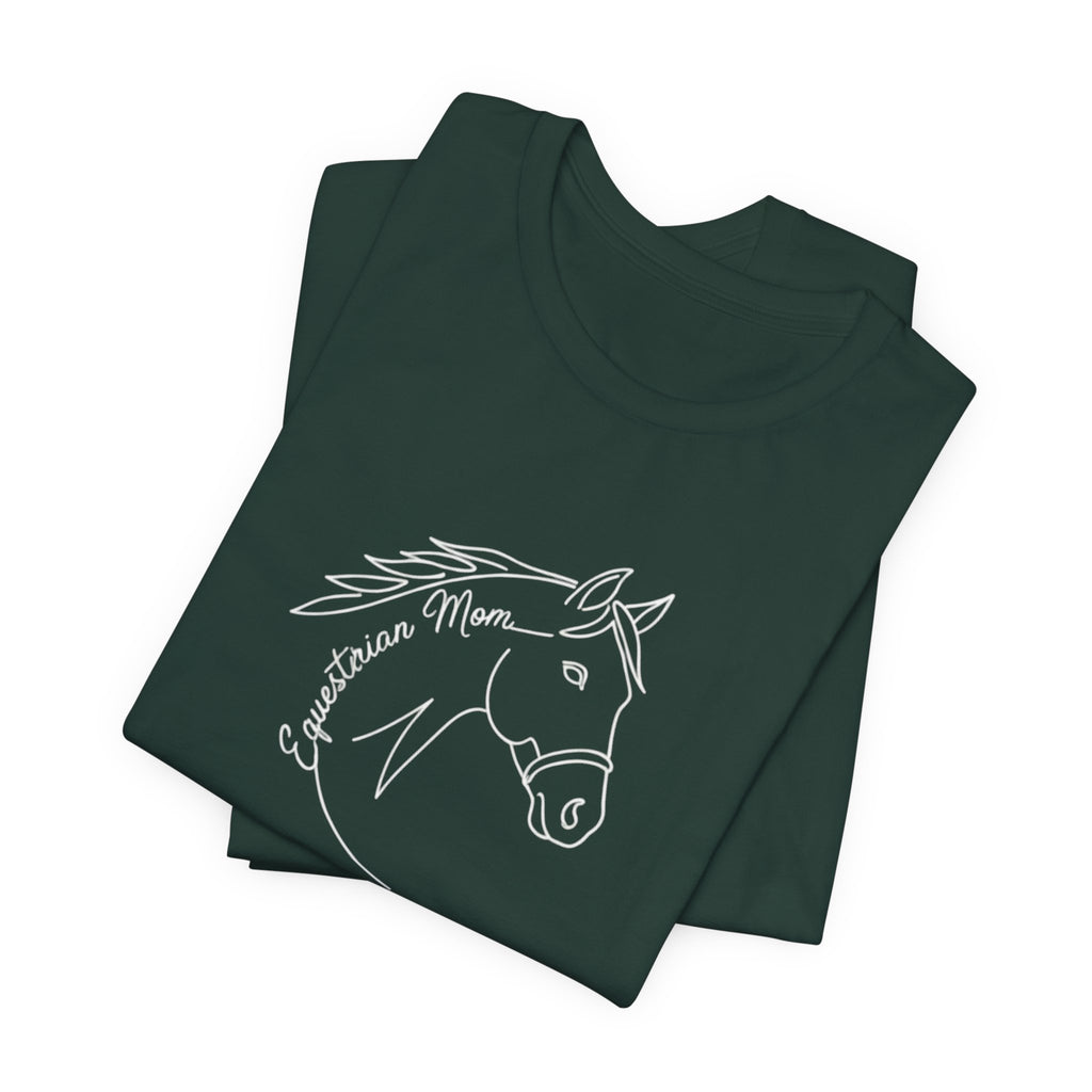 Equestrian Mom Horse Line Art Tee