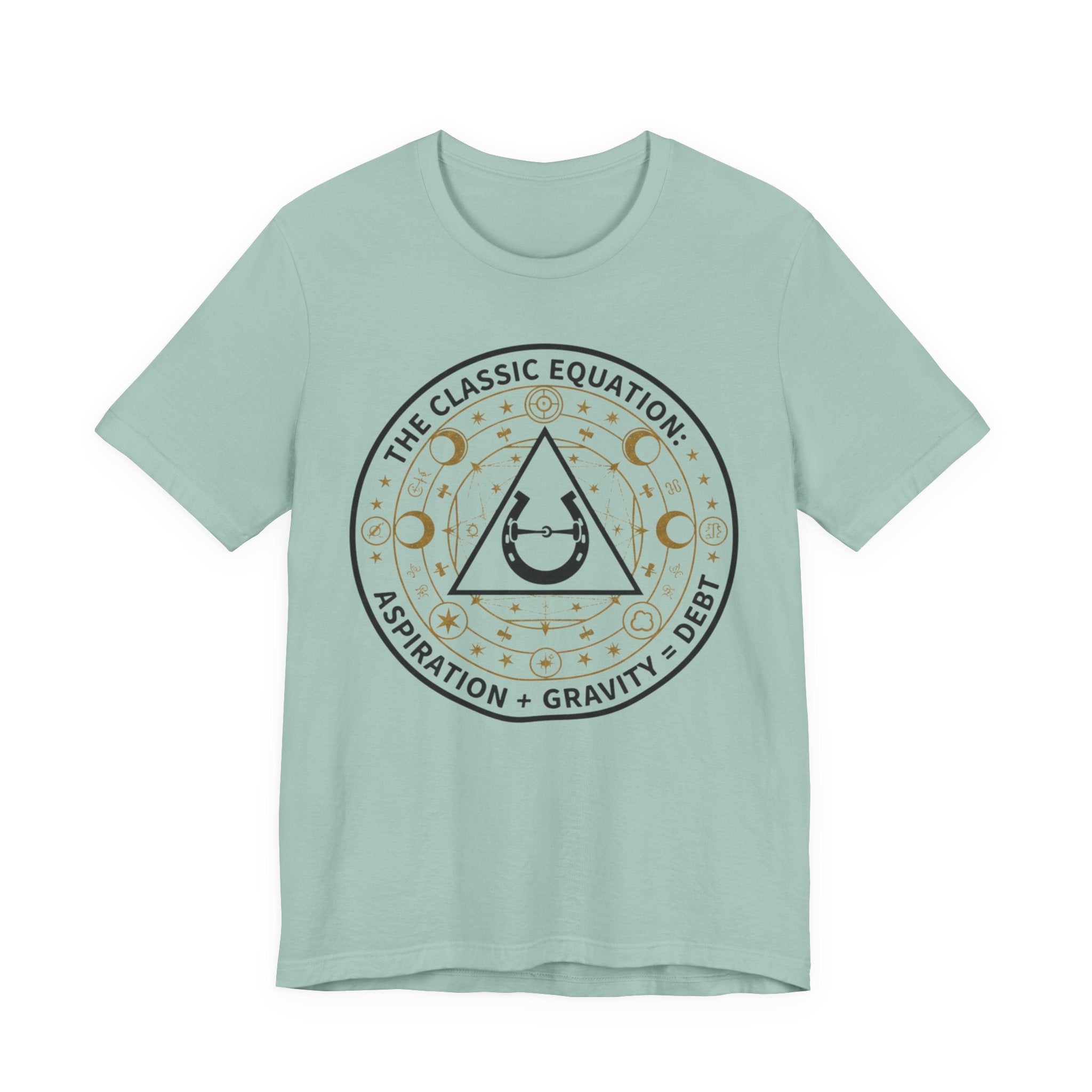 Classic Equation Tee - "Aspiration + Gravity = Debt"