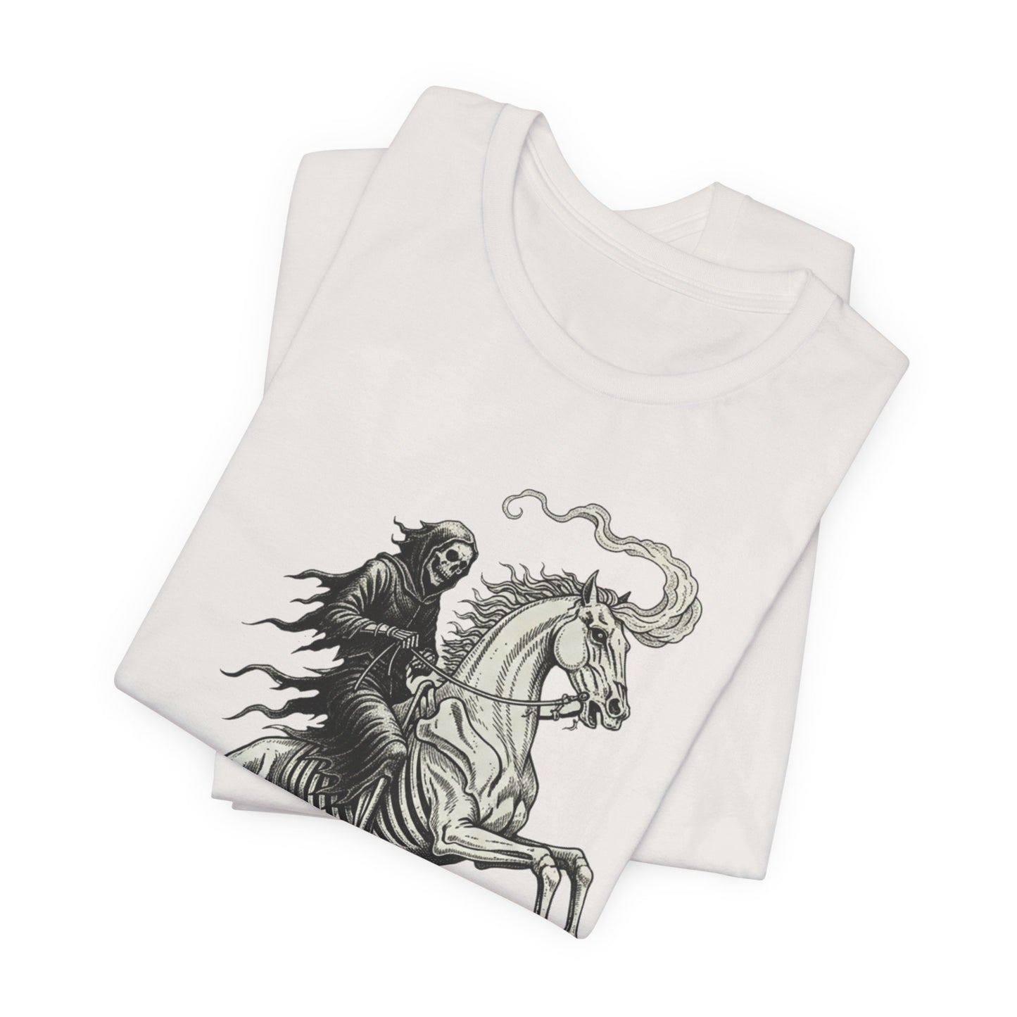 Death Rider Horse Graphic T‑Shirt – Gothic Dark Fantasy Tee